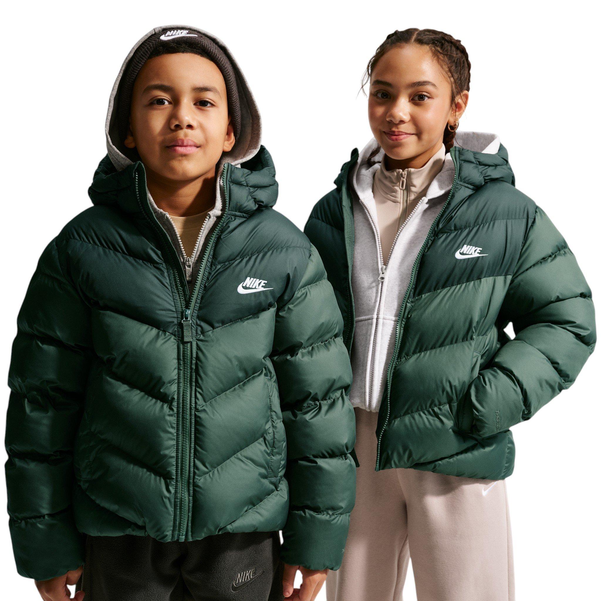 Nike Big Kids' Sportswear All Day Play Therma-FIT Loose-Fit Puffer Jacket - Green - GREEN
